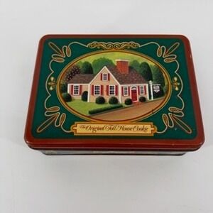 Vintage Nestle The Original‎ Toll House Cookie Tin Green Red Rectangular Metal